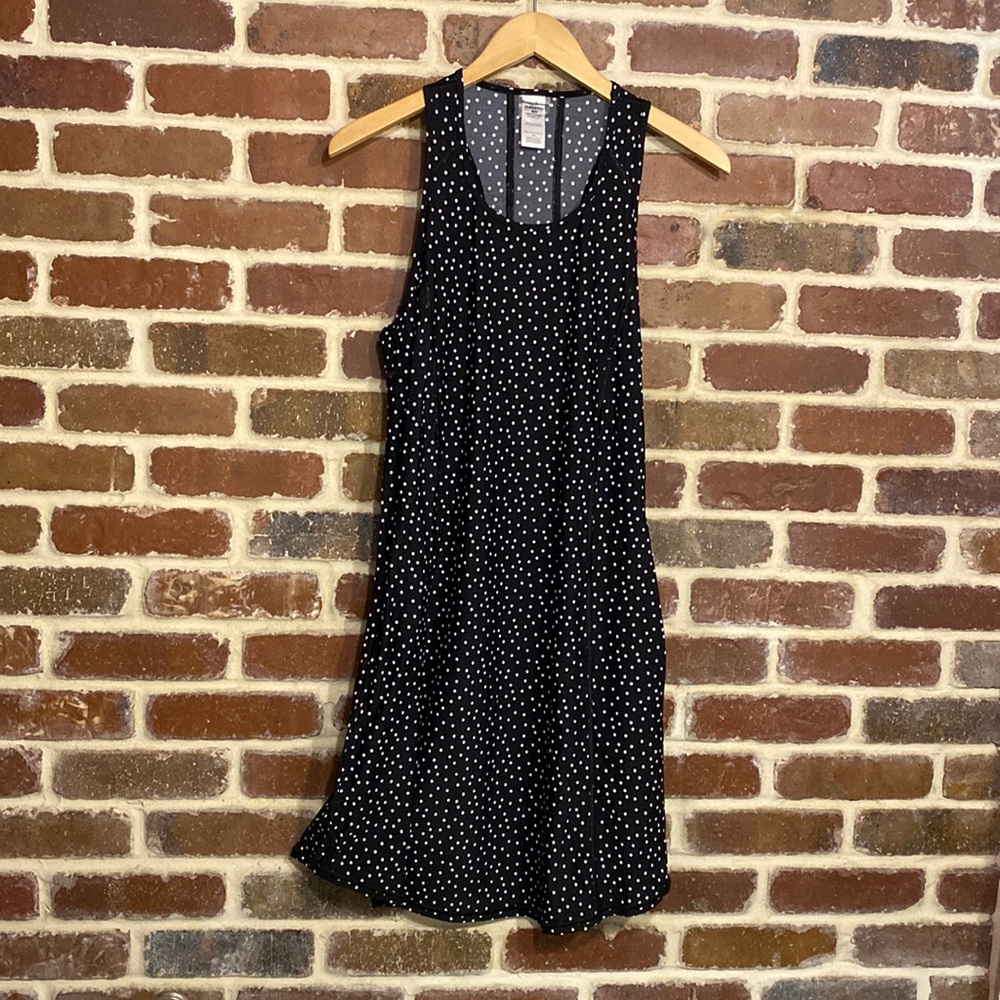 Tommy Bahama Island Active black and white polka dot dress medium